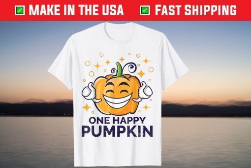 One Happy Pumpkin - Jackolantern Kids Pumpkin Carving T-Shirt