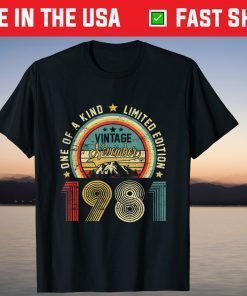 One Of A Kind Limited Edition Vintage November 1981 Shirt