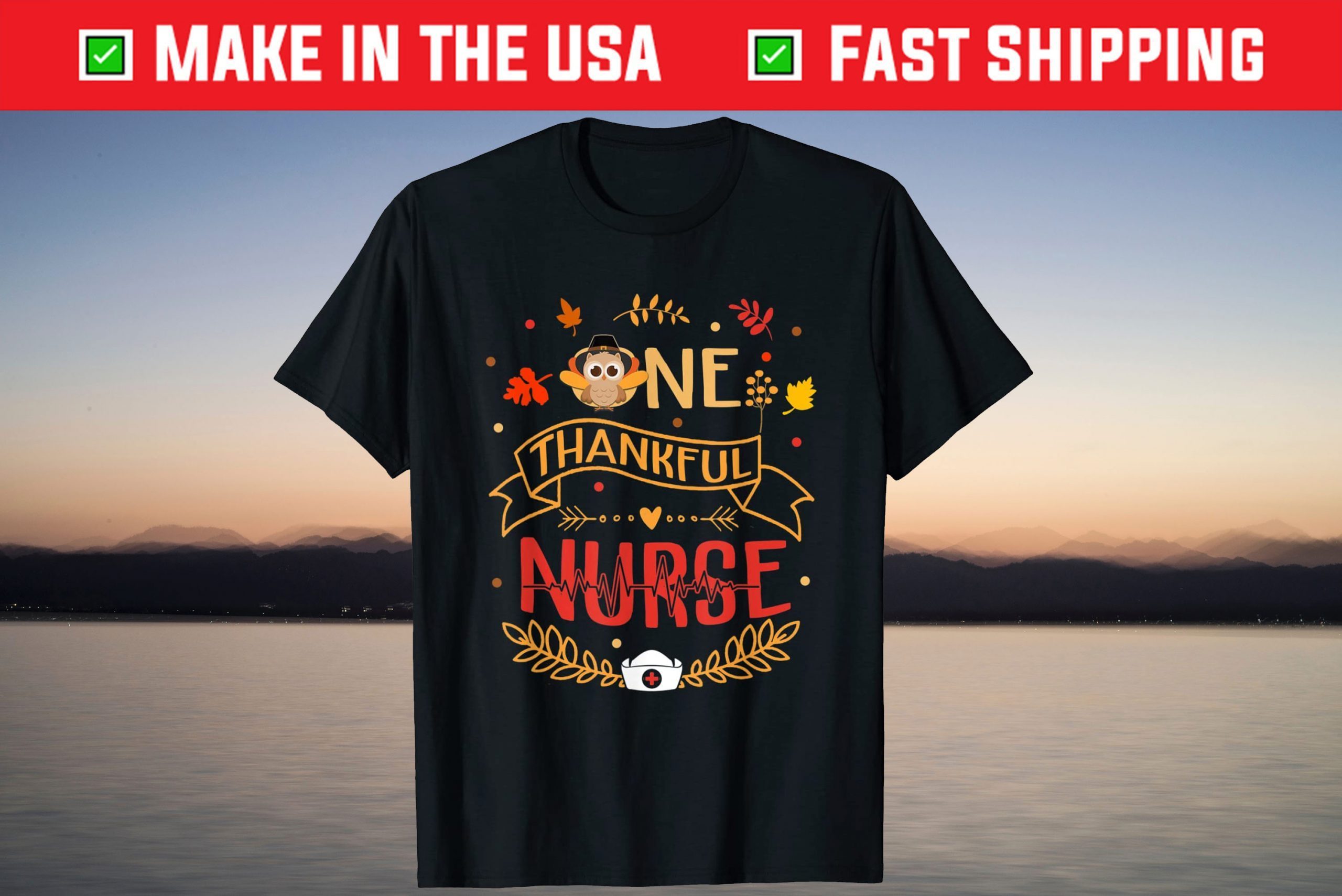 One Thankful Nurse Thanksgiving Turkey Day Nurse T-Shirt One Thankful Nurse Thanksgiving Turkey Day Nurse T-Shirt