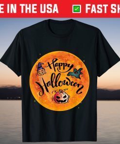 Orange Pumpkin Happy Halloween Costume T-Shirt
