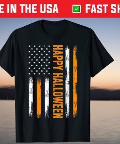Patriotic American Flag Happy Halloween Costume T-Shirt