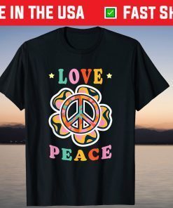 Peace Sign Flower Love Peace Hippie Costume 60s 70s T-Shirt