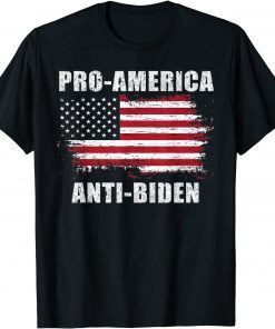 Pro America Anti Biden Vintage Retro Patriot US Flag Unisex Shirt