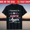 Promoted To Auntie Again Est 2022 Pregnancy Announcement T-Shirt