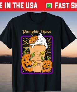 Pumpkin Spice Latte Tarot Card Halloween T-Shirt