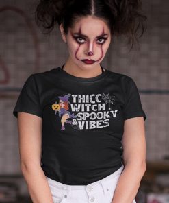 Red Head BBW Thicc Witch Spooky Vibes Unisex Shirt