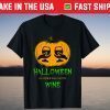 Red & White Wine Halloween Pumpkin Jack O Lantern Alcohol T-Shirt
