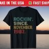 Rockin' Since November 1982 39th Birthday 39 Years Old T-Shirt