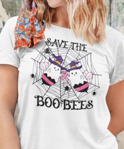 Save The Boo Bees Halloween Breast Cancer Awareness Us 2021 Shirt