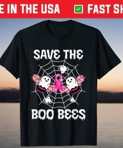 Save The Boobees Boo Bees Breast Cancer Halloween T-Shirt