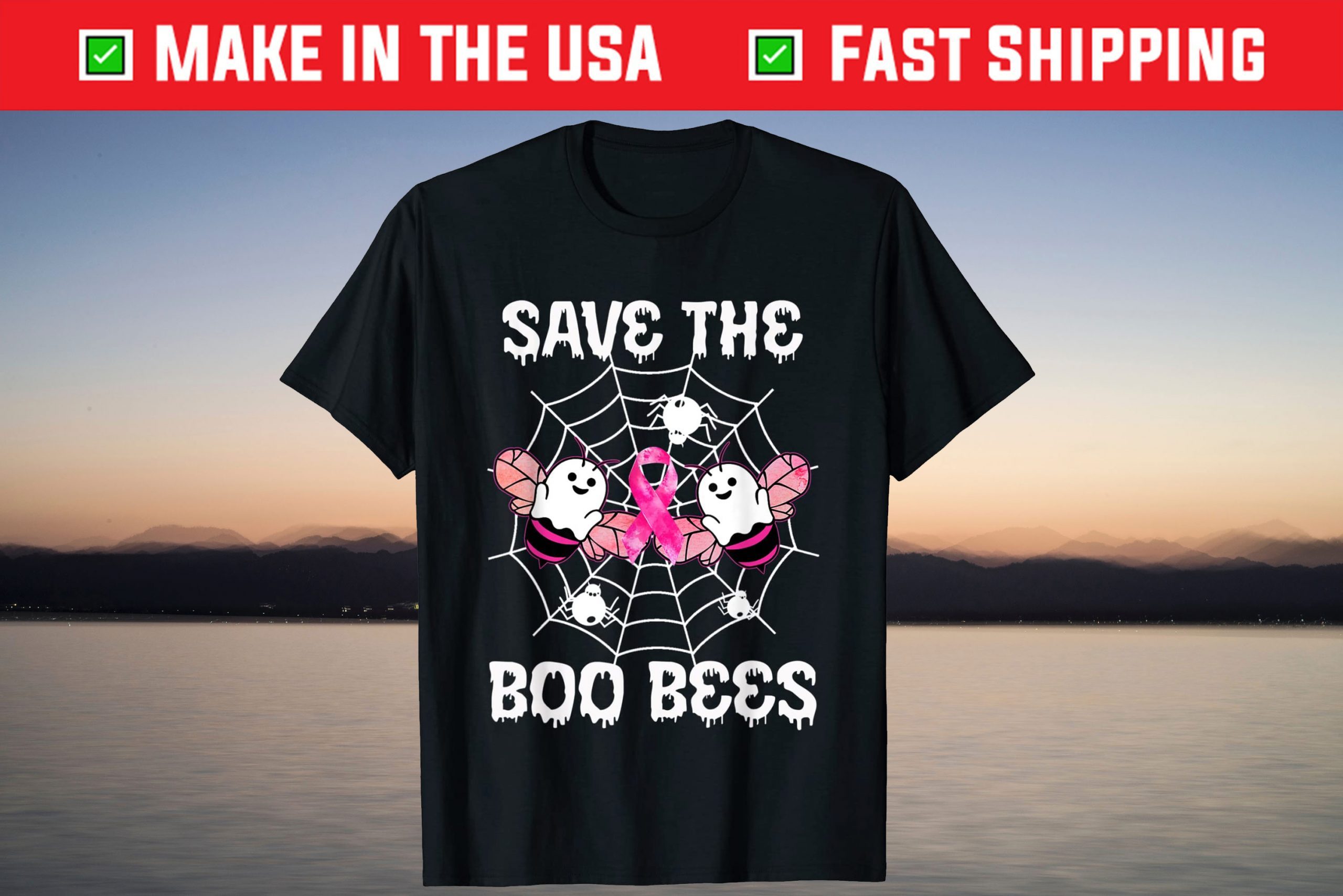 Save The Boobees Boo Bees Breast Cancer Halloween T-Shirt Save The Boobees Boo Bees Breast Cancer Halloween T-Shirt