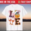 Shark Pumpkin Love Halloween Funny Wine Glass T-Shirt