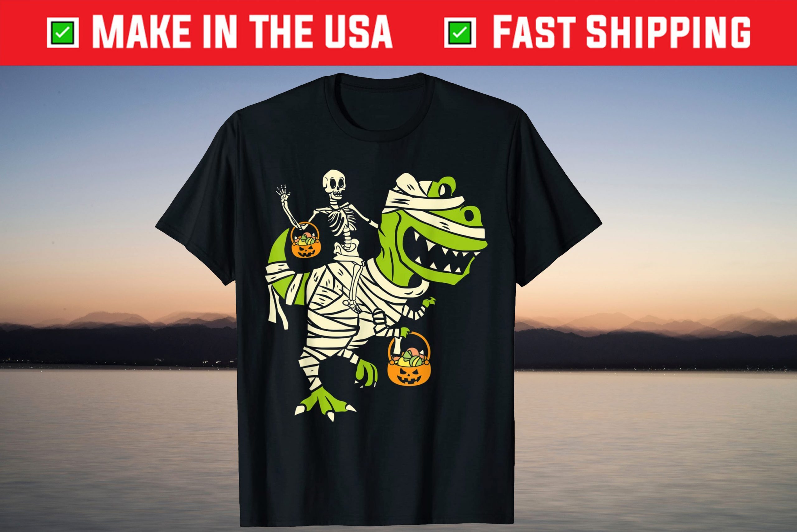 Skeleton Riding Dino Mummy Halloween Boys Toddler Costume T-Shirt Skeleton Riding Dino Mummy Halloween Boys Toddler Costume Classic T-Shirt