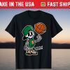 Skeleton Skull Play Basketball Graffiti Style Tee Shirt