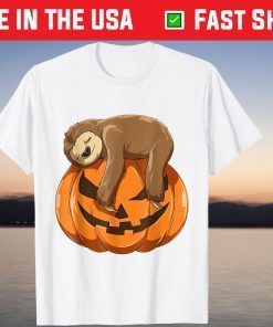 Sloth Pumpkin Halloween Sloth Themed Halloween Lovers T-Shirt