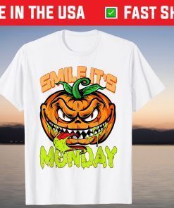 Smile It's Monday Halloween Happy Pumpkin T-Shirt