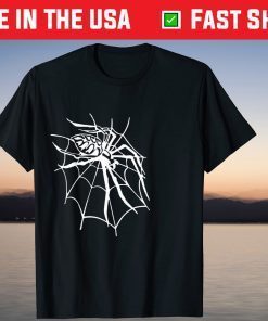 Spooky Happy Halloween Spider Web T-Shirt