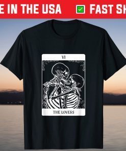 Tarot Cards - The Lovers - Skull Skeleton T-Shirt