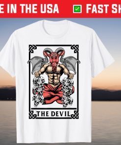 The Devil Tarot Card Reading Witch Aesthetic Halloween T-Shirt