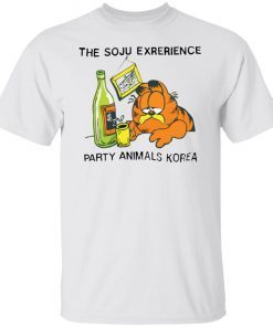 The soju exrerience party animals Korea Garfield Unisex shirt