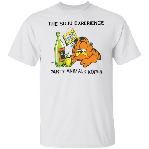 The soju exrerience party animals Korea Garfield Unisex shirt