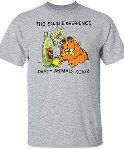 The soju exrerience party animals Korea Garfield Unisex shirt