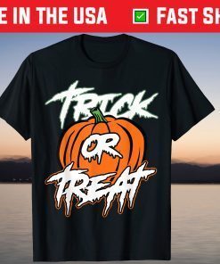 Trick Or Treat Pumpkin Halloween Jack O Lantern Spooky T-Shirt