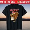 Turkey Santa Merry Thanksmas Christmas Thanksgiving Unisex Shirt