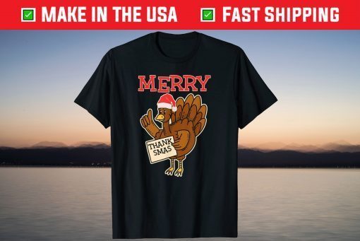 Turkey Santa Merry Thanksmas Christmas Thanksgiving Unisex Shirt