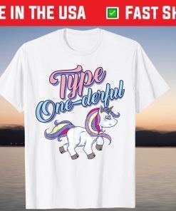 Type One-Derful Cool Unicorn Diabetic T-Shirt