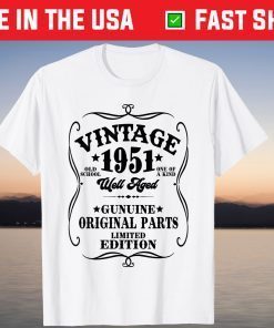 Vintage 1951 70 Years Old 70Th Birthday T-Shirt