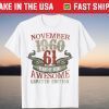 Vintage 1960 61 Year Old November 1960 61th Birthday T-Shirt