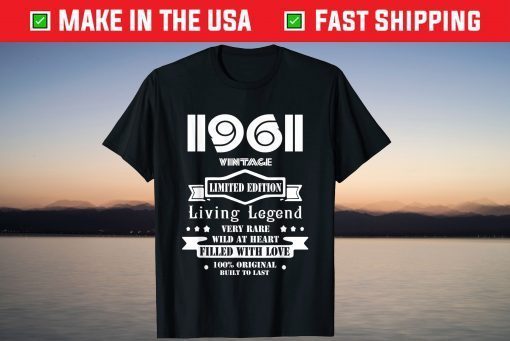 Vintage 1961 Limited Edition 60th Birthday T-Shirt