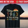 Vintage 1963 59 Years Of Being Awesome 59th Birthday T-Shirt