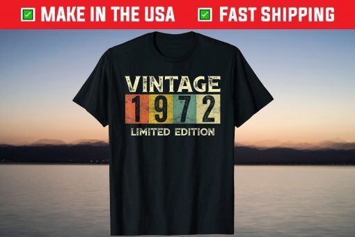 Vintage 1972 Limited Edition 49th Birthday T-Shirt