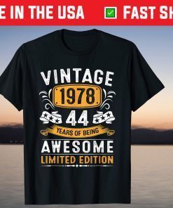 Vintage 1978 Made In 1978 44th Birthday 44 Year Old T-Shirt