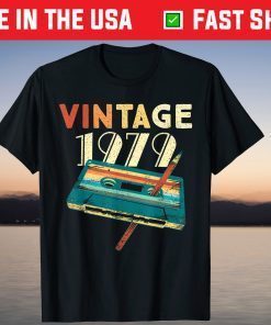 Vintage 1979 Music Cassette 42nd Birthday 42 Years Old T-Shirt