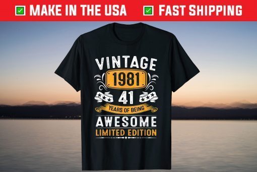 Vintage 1981 Made In 1981 41st Birthday 41 Year Old T-Shirt