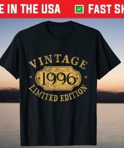 Vintage 1996 Limited Edition 25th Birthday 25 years Old T-Shirt