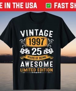 Vintage 1997 Made In 1997 25th Birthday 25 Year Old T-Shirt