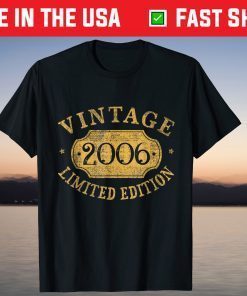 Vintage 2006 Limited Edition15th Birthday 15 years Old T-Shirt