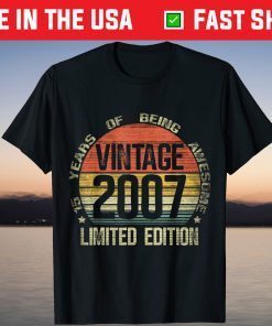 Vintage 2007 Limited Edition 15th Birthday 15 Year Old T-Shirt