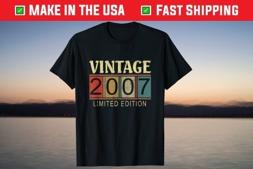 Vintage 2007 Limited Edition 15th Birthday 15 Years Old T-Shirt