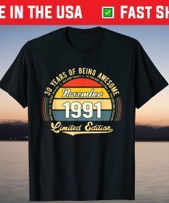 Vintage 30 Year Old 360 Months Limited Edition 30th Birthday T-Shirt