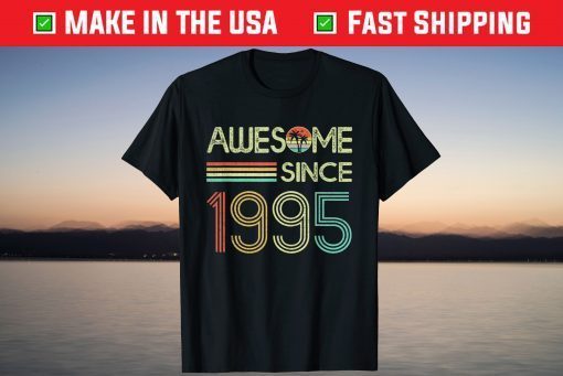 Vintage Awesome Since 1995 26th Birthday T-Shirt