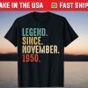 Vintage Legend Since November 1950 71st Birthday T-Shirt