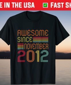 Vintage Legend Since November 2012 9 Years Old 9th Birthday T-Shirt