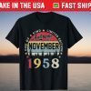 Vintage November 1958 63rd Birthday 63 Years Old T-Shirt