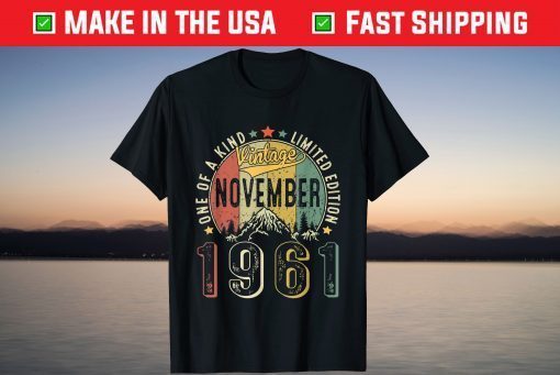 Vintage November 1961 60th Birthday 60 Years Old T-Shirt