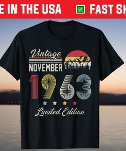 Vintage November 1963 58th Birthday 58 Years Old T-Shirt